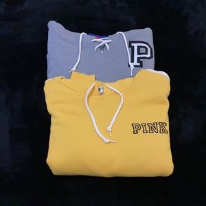 PINK Hoodie with rose detail on hood